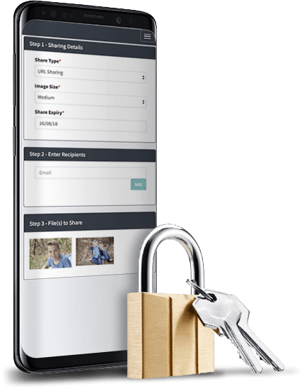 privacy based media management Safely share photos