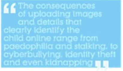 Can you share that? Safety issues and children’s photos online